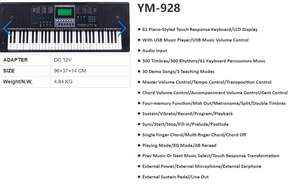 Venta al por mayor 61 teclas Principiante Teclado electrónico estilo piano teclado de respuesta táctil/pantalla LCD - Product Image 2