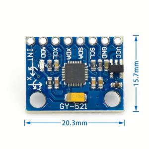 3軸加速度計電子ジャイロスコープGY-521 MPU6050 3D角度センサーモジュール6DOF - Product Image 3