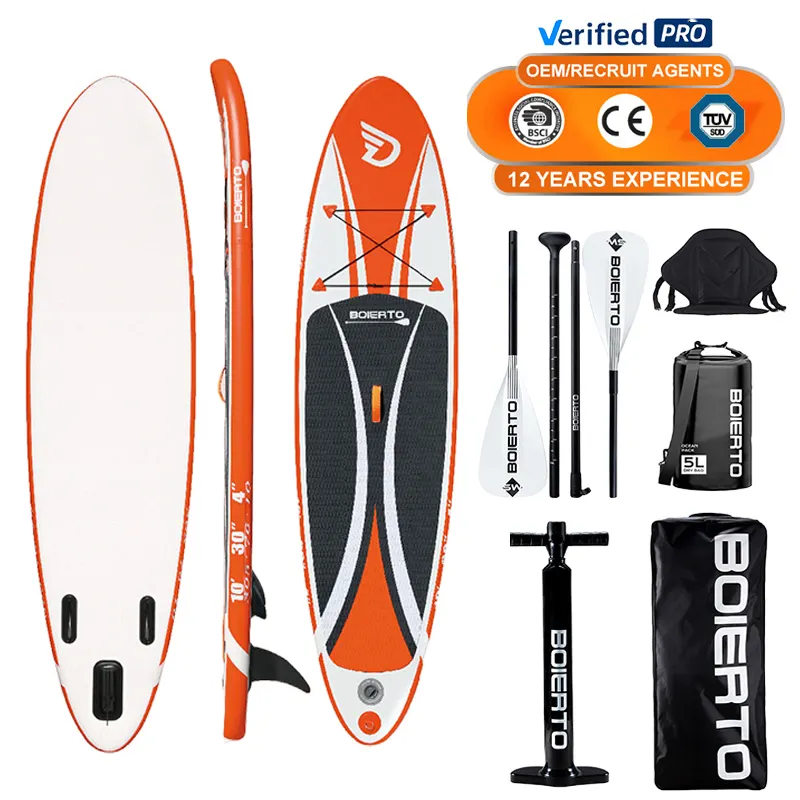 BOIERTO Wholesale Oem Light Weight inflatable surf board surfboards big sup board Factory Inflatable Sup Stand Up Paddle Board