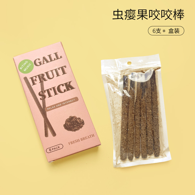 Insect gall fruit chew stick