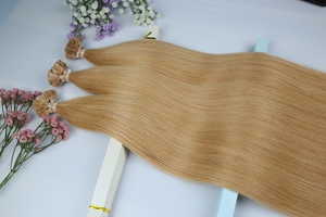 人毛エクステンション100% 健康キューティクル整列ヘアダブルドローフラットチップヘアエクステンション