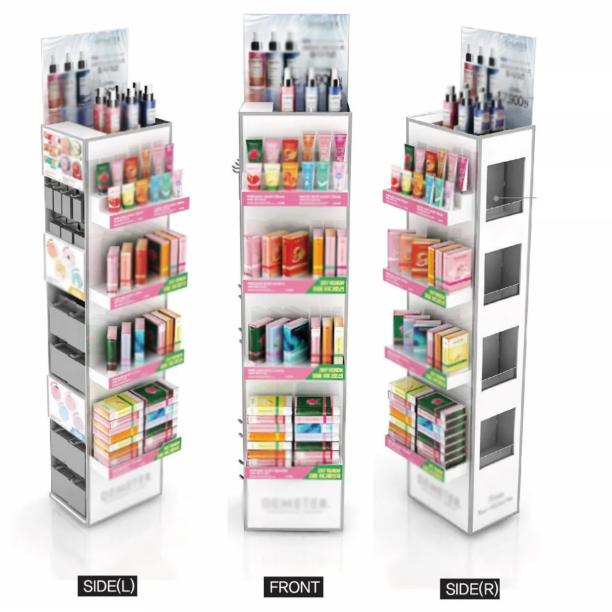 Factory Price High Quality Acrylic Makeup Cosmetic Display Stand For Mall