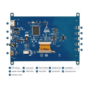 Pantalla táctil LCD de 7 pulgadas, monitor táctil capacitivo, panel LCD TFT de 1024x600 con interfaz USB - Product Image 3