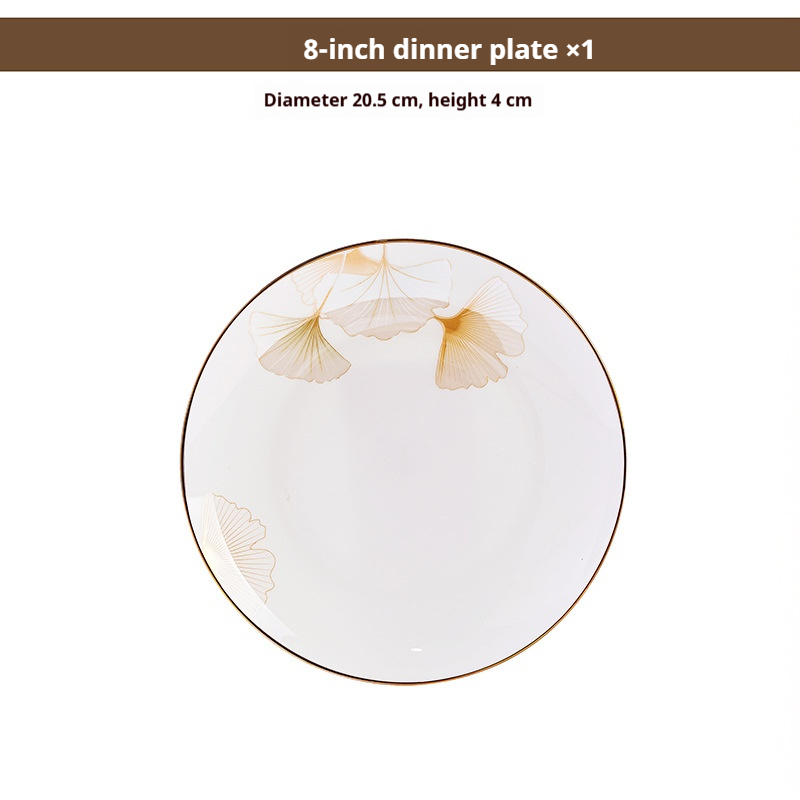 Assiette creuse blanche de 8 pouces