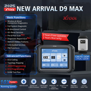 XTOOL D9MAX診断ツールJ2534 ECUプログラミングコーディングIMMO FCA Autoauth自動車診断装置 - Product Image 2