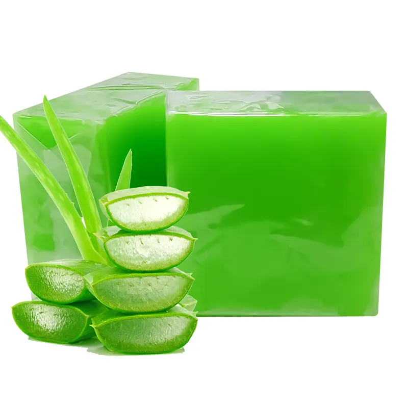 Barre de savon biologique naturel à l'aloe Vera, personnalisé, détox de la peau, nettoyage en profondeur, savon fait à la main