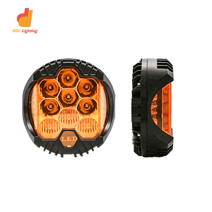 Off-road araç modifikasyonu 7/9 için üç taraflı ışıklı 5/LED çalışma lambaları inç flaş modifiye motosiklet farları - Product Image 4