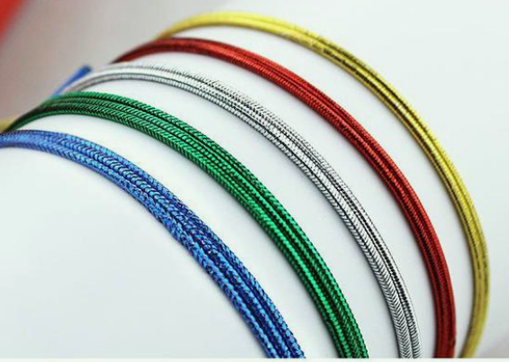 Arco de banda elástica de oro brillante personalizado de fábrica para envolver caja de regalo 6 pulgadas 1,5mm 2mm caja de regalo lazo elástico - Product Image 2