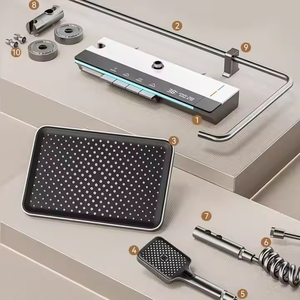 Grey hiện đại Nhà nhôm nước mưa treo tường sang trọng tự động hiển thị kỹ thuật số phím đàn piano phòng tắm thiết lập hệ thống tắm thông minh - Product Image 5