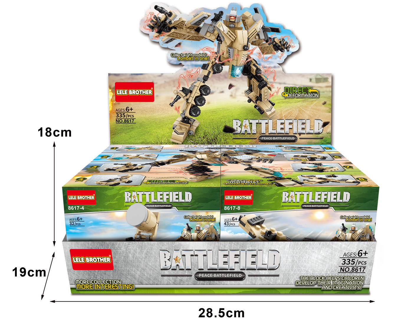 8617 8 in 1 military robot 335pcs