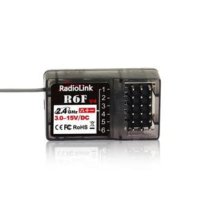 Fabrika radyolink R6F RC Drone için 2.4Ghz 6CH radyo alıcısı RC 400 gerçek zamanlı telemetri için otomobil araç m aralığı alıcı - Product Image 4