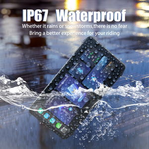 Schermo Touchscreen Impermeabile da 5.5 Pollici per Moto con Carplay, Doppia Fotocamera 1080p, Carplay Wireless, <span class=keywords><strong>Android</strong></span> Auto, Sistema di Navigazione <span class=keywords><strong>GPS</strong></span> - Product Image 4