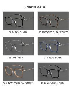 202502 Kính Mắt Titan Khung Vuông Kính Quang Học Khung Titan Mùa Xuân Bản Lề Kính Mắt Cho Nam Giới Phụ Nữ Screwless Kính - Product Image 5