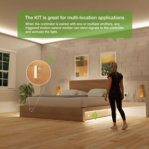 Drahtloser Detektor Pir Motion Controller Kit Bewegungs sensor für Korridor Treppen LED