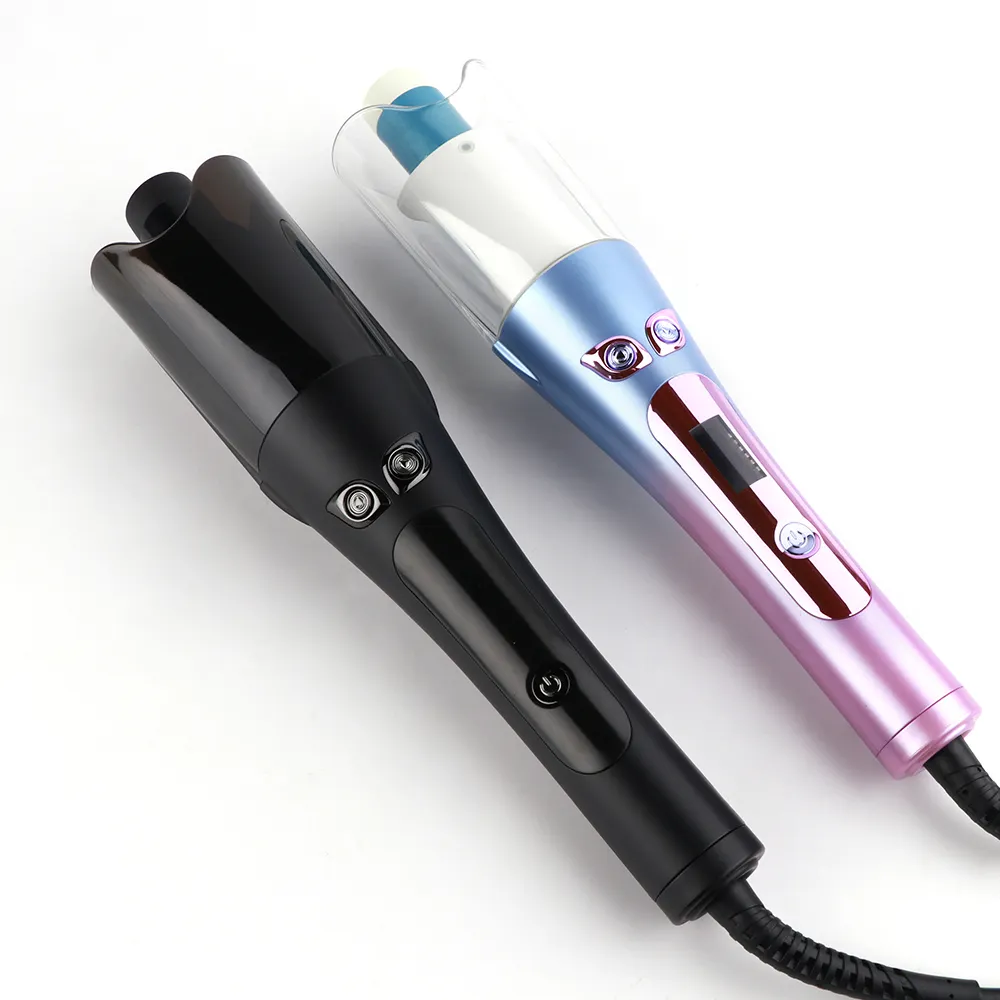 Venda quente Boa qualidade portátil automática cabelo curler máquina com fio girando cabelo curler com display de temperatura LED