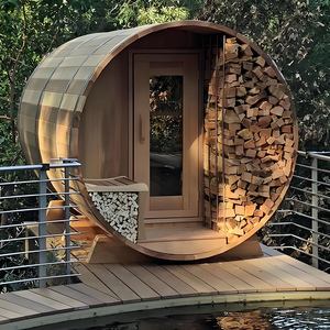 <strong>Custom</strong> <strong>Design</strong> Barrel Type Sauna Room With High-Quality Providing Heating Stove and Far Infrared with <strong>Computer</strong> Control <strong>System</strong> - Product Image 5