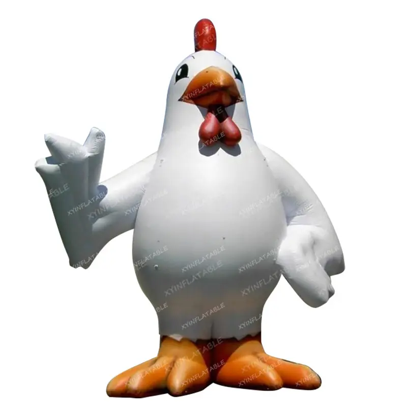 2024 Venda quente gigante inflável frango, inflável frango mascote para publicidade