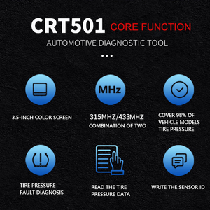 Son profesyonel CRT 501 TPMS geniş araç kapsama ile tamamen fonksiyonel lastik basıncı izleme sistemi - Product Image 5