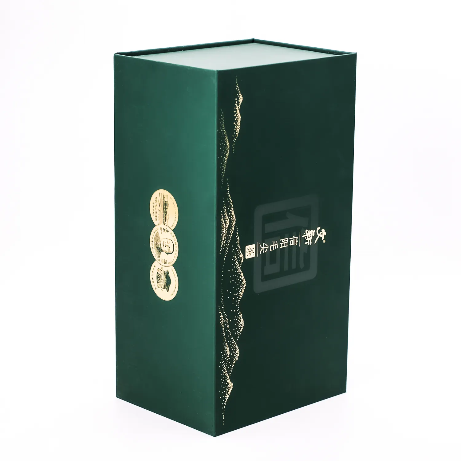 Embalaje de cartón con tapa abatible con imán magnético de alta calidad con logotipo personal Caja rígida de impresión personalizada