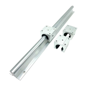Riel de guía lineal 2 piezas SBR10 y 4x bloque de cojinete de carro cuadrado, Kit de riel de guía lineal de aleación de aluminio CNC Máquina automática - Product Image 6