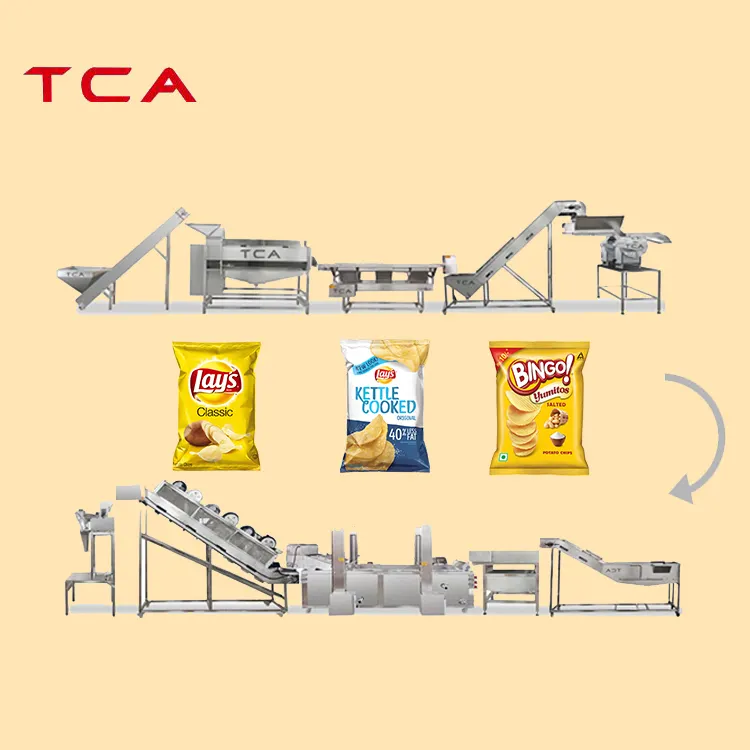 Máquinas automáticas de fabricación de patatas fritas TCA de alta gama, equipo para hacer patatas fritas, máquina automática para hacer Chi