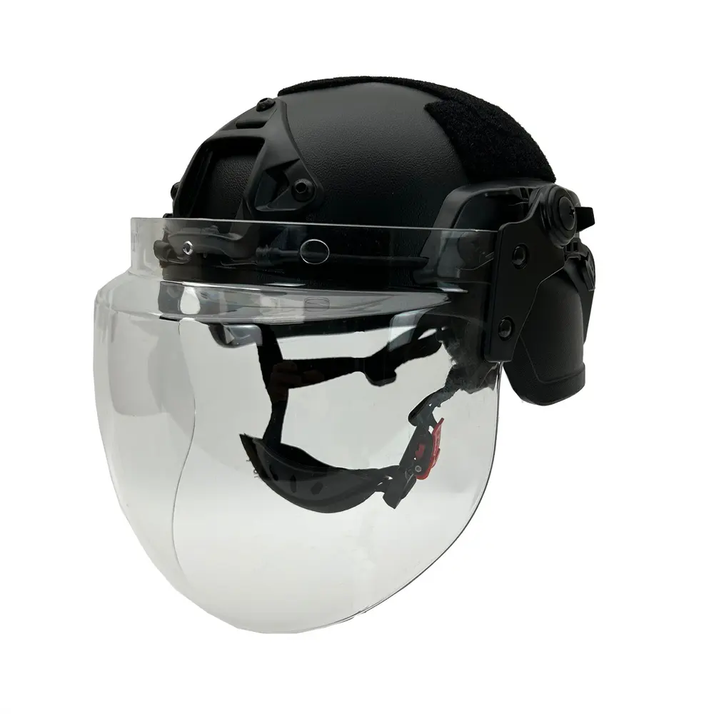 JinAn, equipo de protección facial de cabeza completa con Control táctico ABS personalizado, casco antirrebelión para hombres, casco antidisturbios