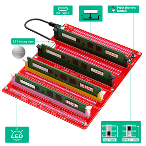3 in 1 Combo DDR3/4/5 RDIMM/UDIMM Tester di memoria, Desktop Computer DDR3/4/5 scheda di prova di memoria con indicatori a LED