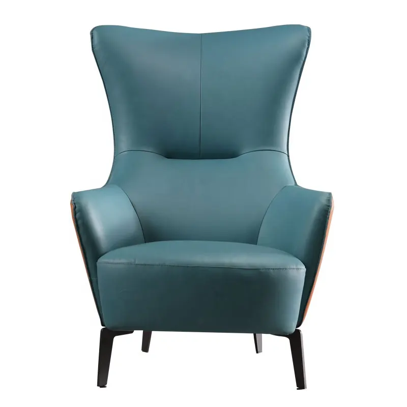 Sofá de cuero de latón para interiores, silla de salón con respaldo alto y diseño a la moda, Color Patchwork, para sala de estar