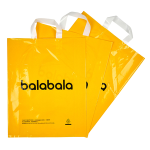 新しいデザインレースパターンプラスチックショッピングダイカットバッグソフトループハンドル付き小売商品ブティック - Product Image 4