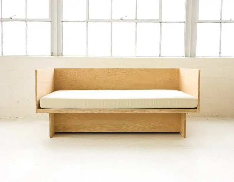 Conjunto de móveis para sala de estar, sofá de madeira sólida com braços de madeira rústica