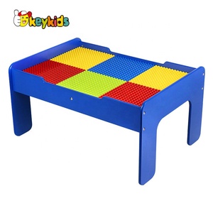 Sesuaikan Mainan Meja Blok Besar Kayu 2 In 1 dengan Penyimpanan W08G298 - Product Image 4