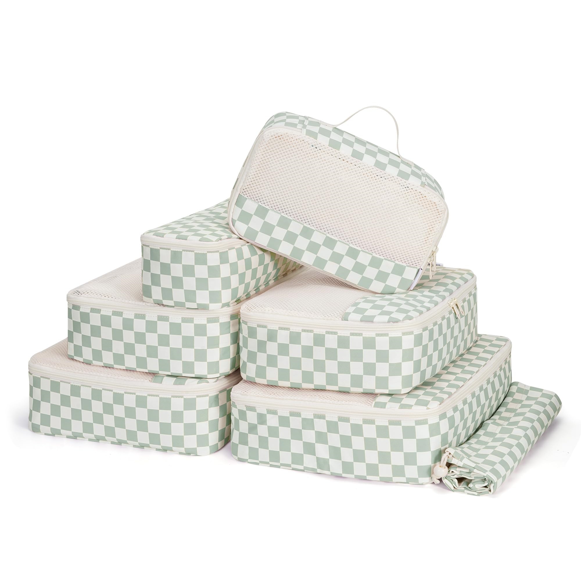 Vert menthe en damier