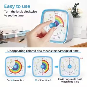 サイレントモードタイム管理ツールCute Rainbow 60 Minute Kidsビジュアルタイマーカウントダウン - Product Image 5