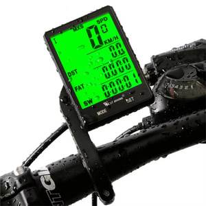 サイクリングスピードメーターデジタル大画面防水LCDバックライトワイヤレスとワイヤードバイクオドメーター自転車コンピュータ - Product Image 1