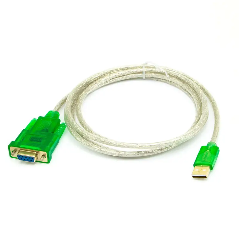 Kustom kualitas tinggi CH340/PL2303/FTDI Chip USB ke RS232 kabel seri USB ke DB9 Pin COM Port USB ke RS232 Converter