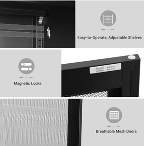 Hot bán tủ bếp tủ quần áo lưu trữ tủ 2 cửa lưới với 2 kệ điều chỉnh - Product Image 5