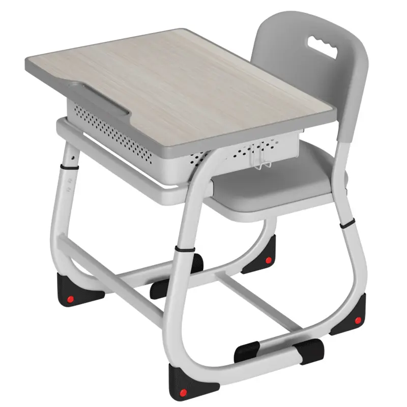 Individueller Schul-Metalltisch- und -Stuhl-Set für Kinder anpassbares hochwertiges Studien-Tisch- und Stuhl-Set Schulmöbel