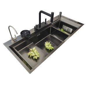 Akıllı ultrasonik su katalizörü lavabo el yapımı mutfak lavabo yüksek kaliteli mutfak lavabo paslanmaz çelik - Product Image 4