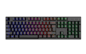 Iluminación retroiluminada con cable, diseño personalizado, logotipo OEM, 7 colores, 3 colores, RGB, kit de teclado mecánico para juegos con ratón, teclado RGB