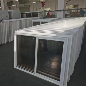 Hotian Classic Upvc Single Sliding <strong>Window</strong> with Grid Customized Size and Function Manufacturer Vinyl Fiberglass Screen