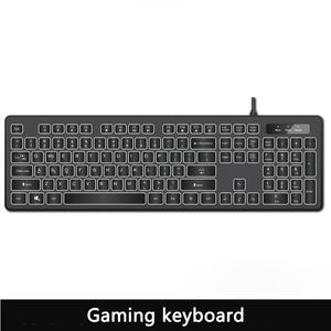电脑通用有线键盘USB游戏键盘静音防水三色背光键盘 - Product Image 6