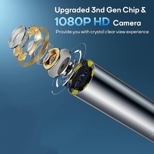 אנדוסקופ תעשייתי 3.9 מצלמות בדיקה בורסקופ 1080p hd מצלמה נחש כבל חצי קשיח עבור צינור מנוע בדיקת Pq312