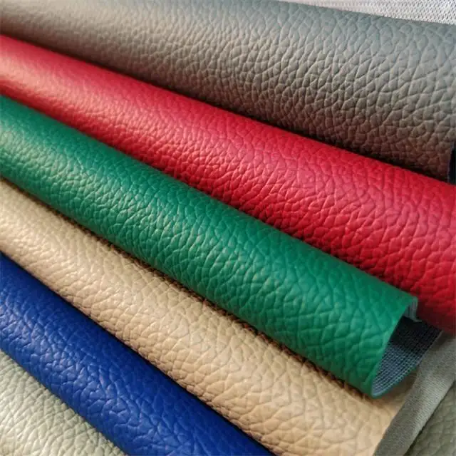 DERFLEX PVC artificial leather PU synthetic leather faux leather factory for bag sofa car