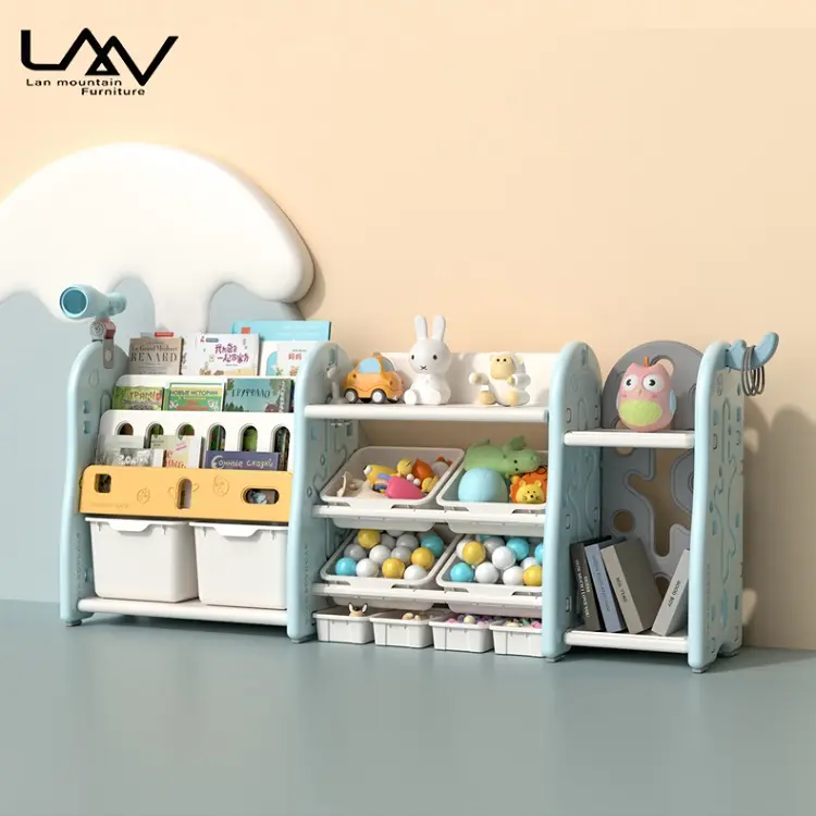Muebles de plástico personalizados para niños, armario de esquina móvil para bebé, estante, cajones, juguetes de almacenamiento, armarios para uso de guardería
