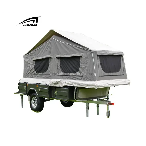 Quick Assembly Portable Waterproof Travel Trailer Camper Trailer Off Road Front Folding Trailer Tent