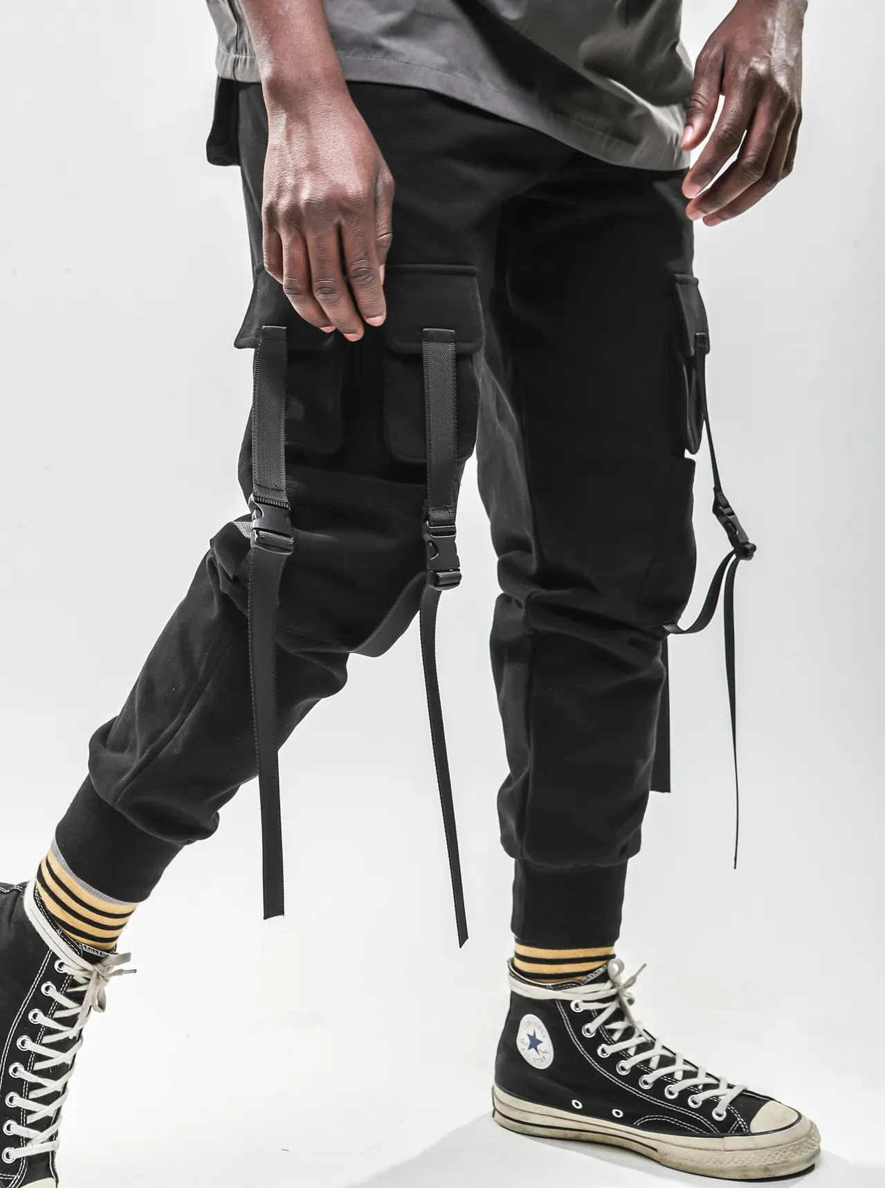 Özel moda pantolon Hip Hop erkekler Joggers eşofman altı