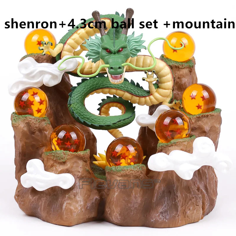 shenron+ensemble de boules 4,3 cm + montagne