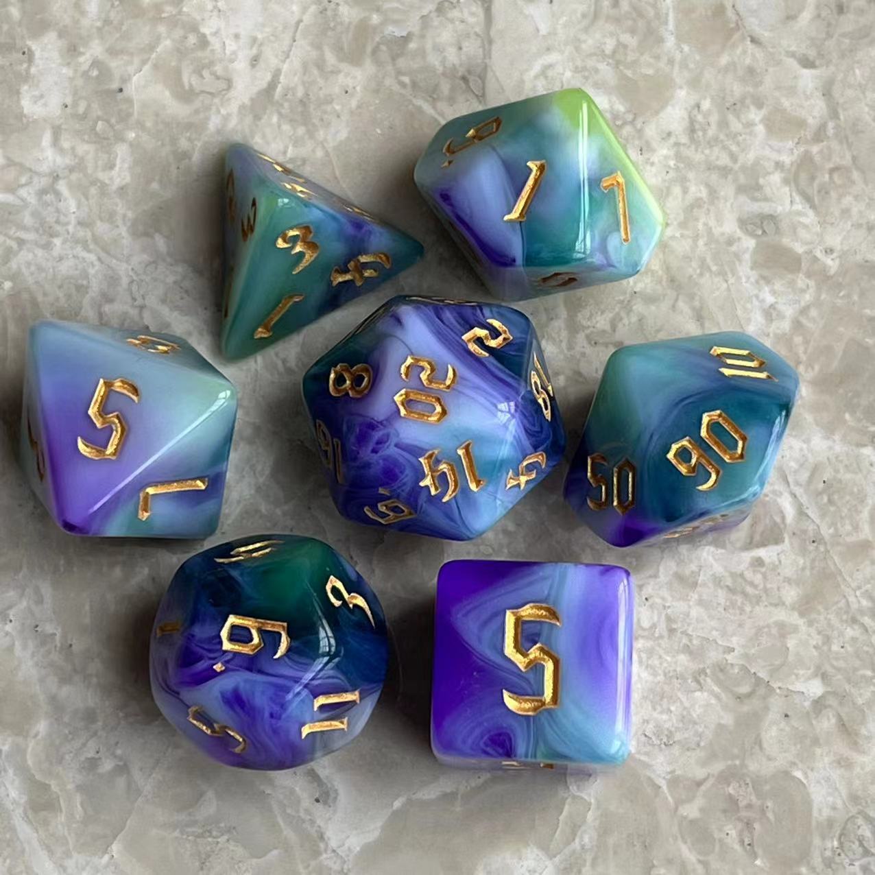 Purple White Green