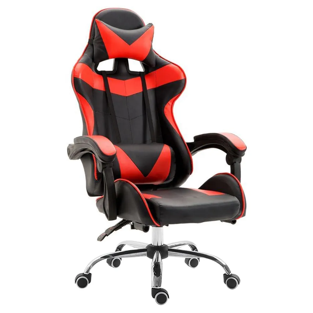 Hochwertiger Schwarz gold Pu Leder Drehbarer Computer Office Racing Style Victory Gamer Chaise Chair