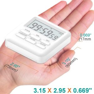 LED Timer da cucina con orologio e allarme supporto magnetico conto alla rovescia per la cottura di cottura sport da bagno Yoga giochi per i compiti - Product Image 2
